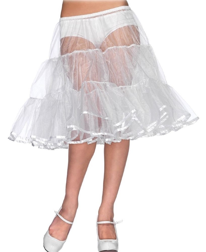 Picture of White Shimmer Organza Petticoat