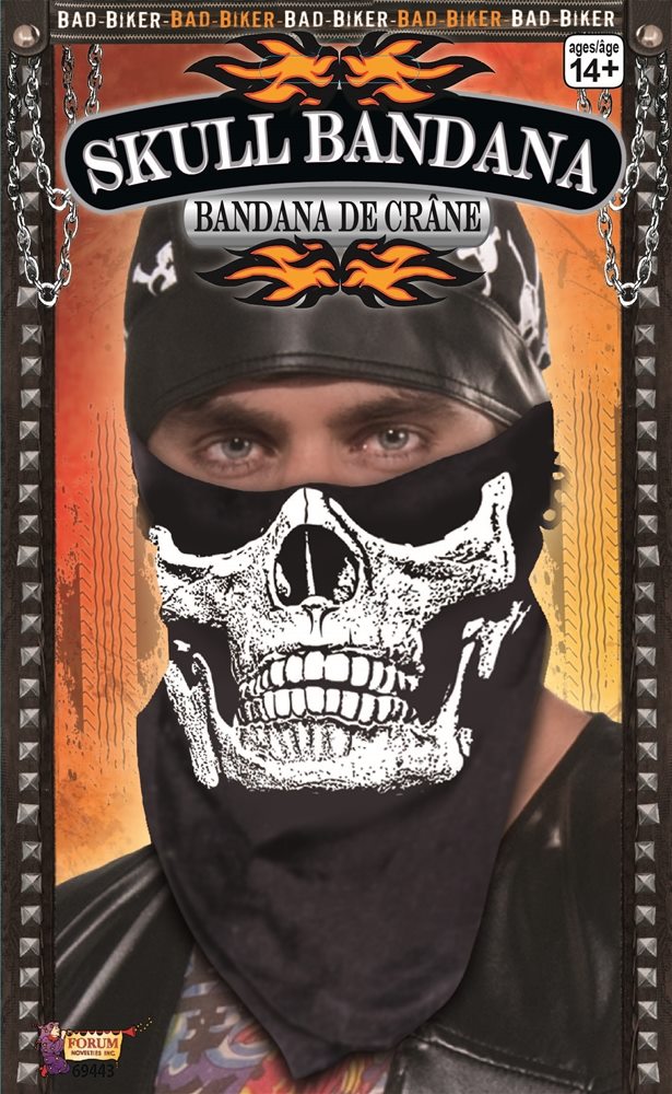 Picture of Black Skull Face Bandana