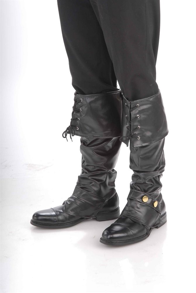 Picture of Black Deluxe Pirate Boot Tops