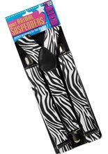 Picture of Black and White Zebra Suspenders Belt
