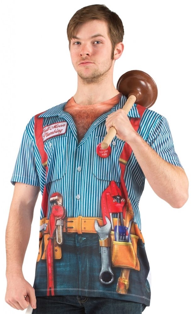 Picture of Plumber Adult Mens Shirt 