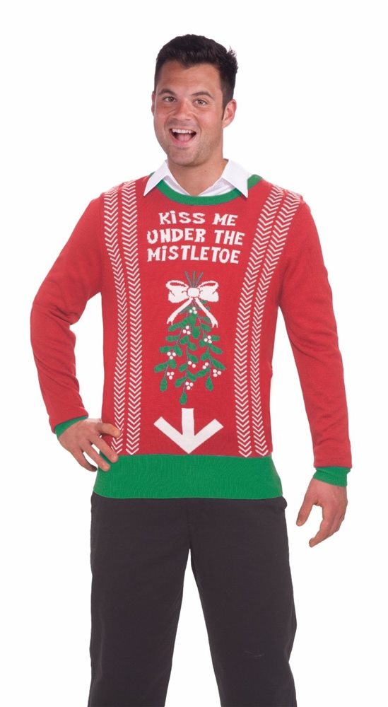 Picture of Inappropriate Under the Mistletoe Mens Christmas Sweater