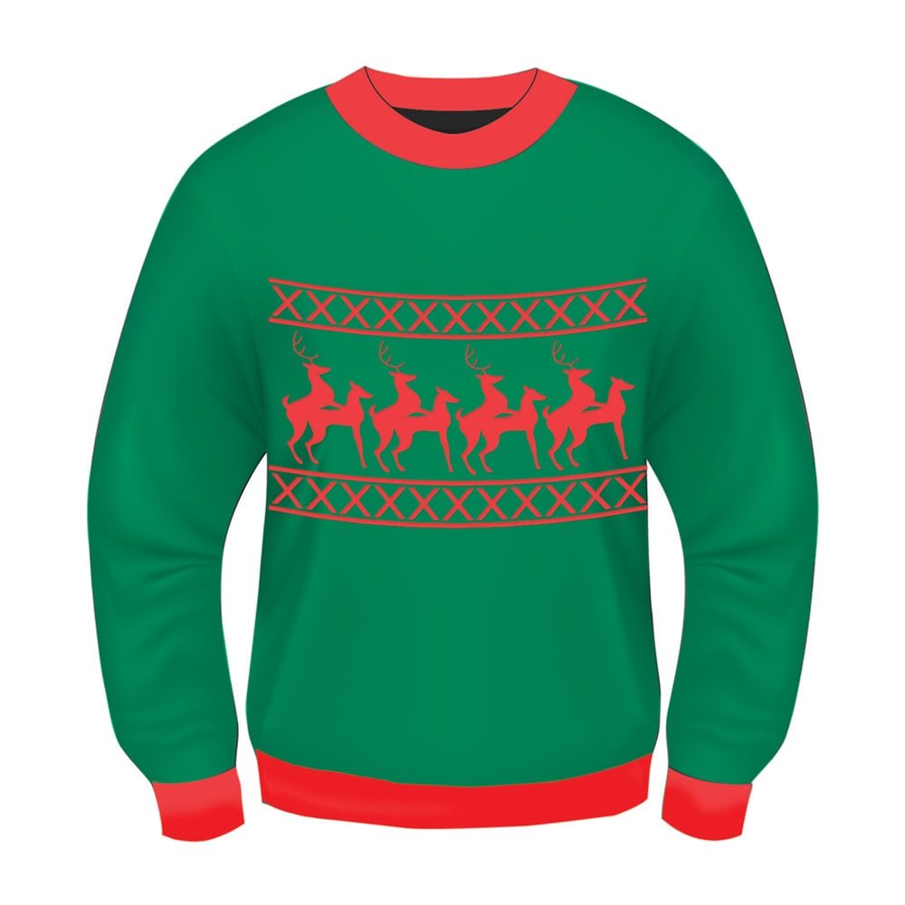 Picture of Inappropriate Reindeer Games Adult Mens Sweater