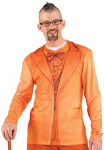 Picture of Orange Tuxedo Adult Mens Shirt