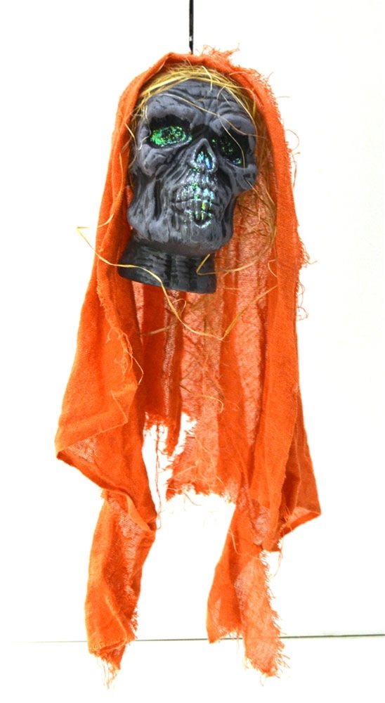 Picture of Hanging Skull with Hood Prop