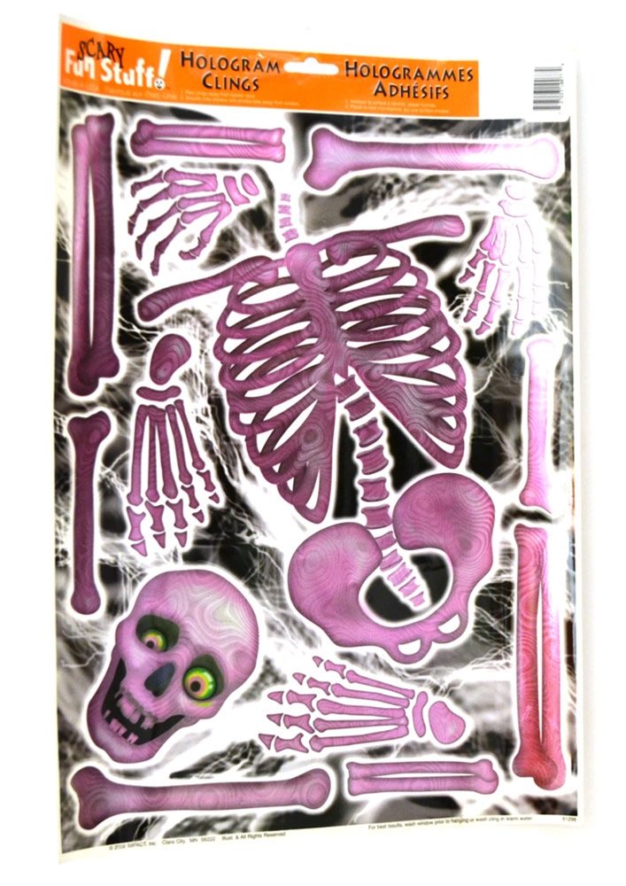 Picture of Pink Hologram Skeleton Clings