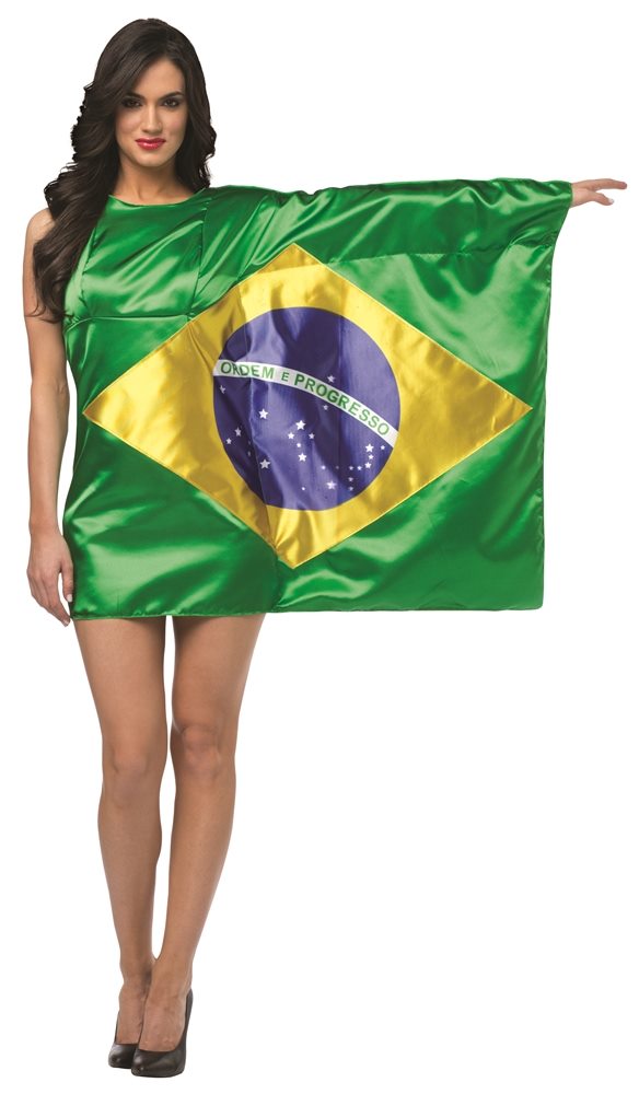 Picture of Brazil Flag Dress Adult Womens Costume