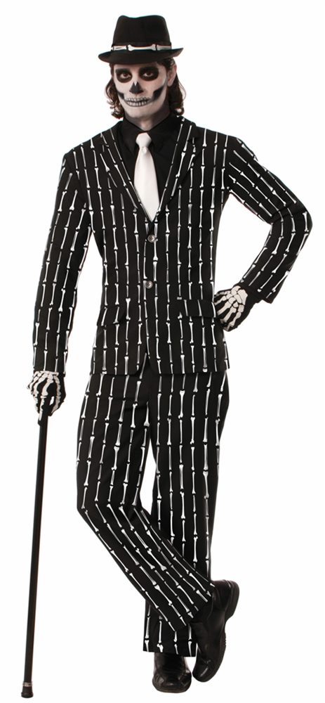Picture of Bone Pinstriped Suit Adult Mens Costume