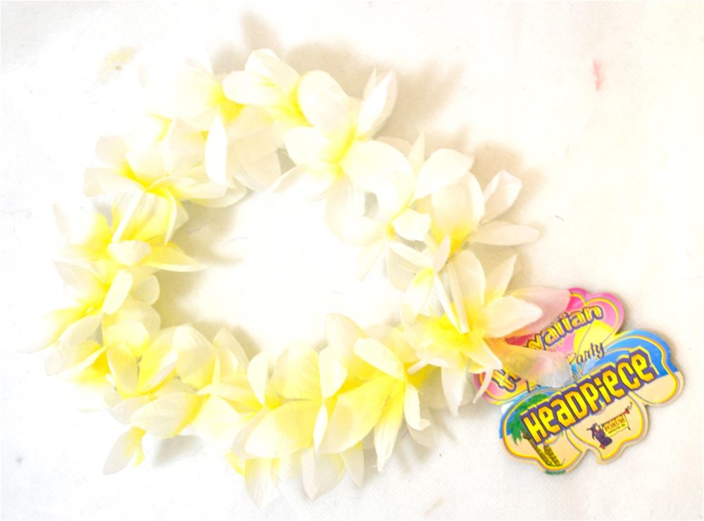 Picture of White & Yellow Headpiece Lei