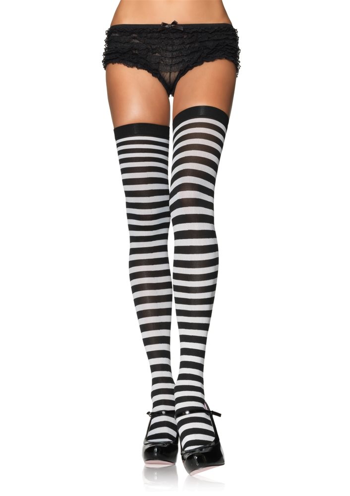 Picture of Nylon Striped Plus Size Stockings