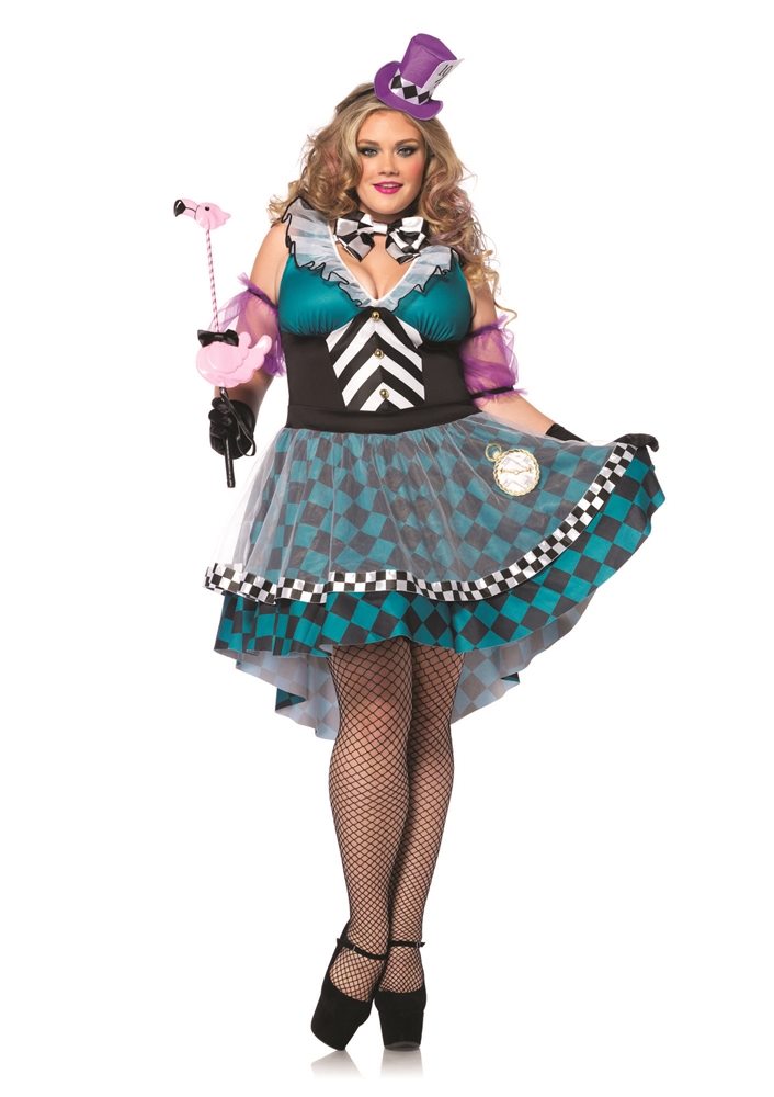 Picture of Manic Mad Hatter Adult Womens Plus Size Costume