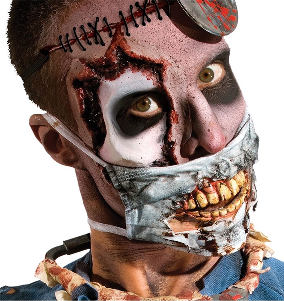 Picture of Zombie Doctor Mask With Teeth (Ships for $1.99)