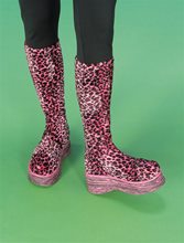 Picture of Groovy Pink Leopard Plush Boots