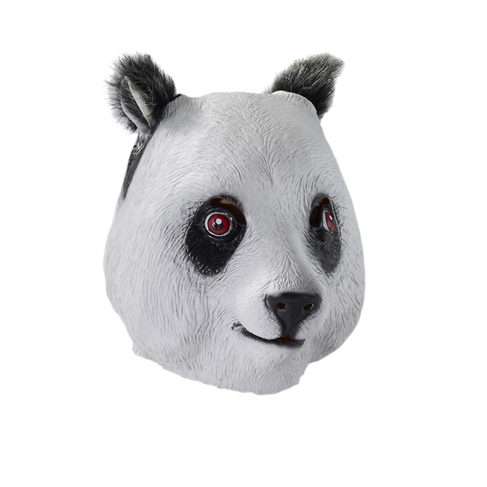 Picture of Panda Deluxe Latex Mask with Hair