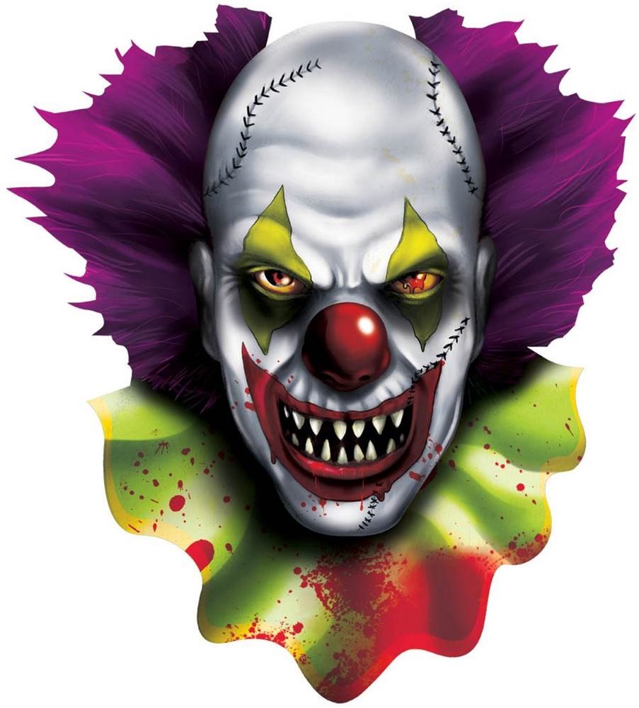 Picture of Creepy Carnival Clown Cutout