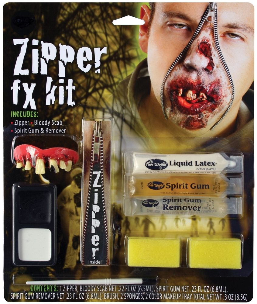 Picture of Deluxe FX Zipper Zombie Makeup Kit
