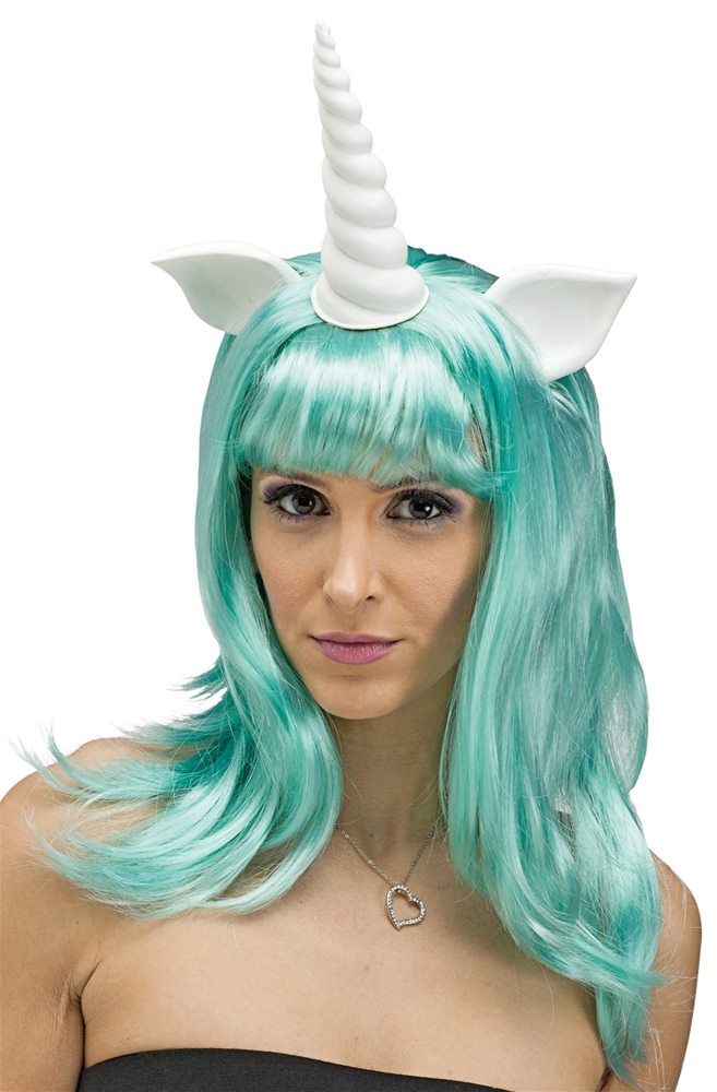 Picture of Unicorn Fantasy Teal Wig with Ears