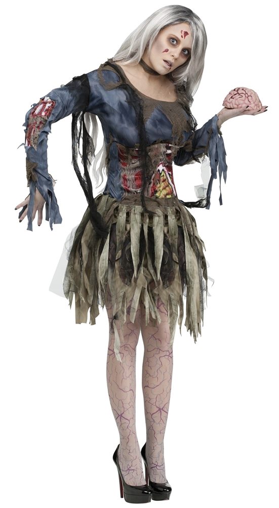 Picture of Zombie Adult Womens Costume with 3D Guts