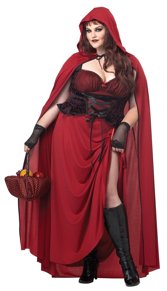 Picture of Dark Red Riding Hood Adult Womens Plus Size Costume