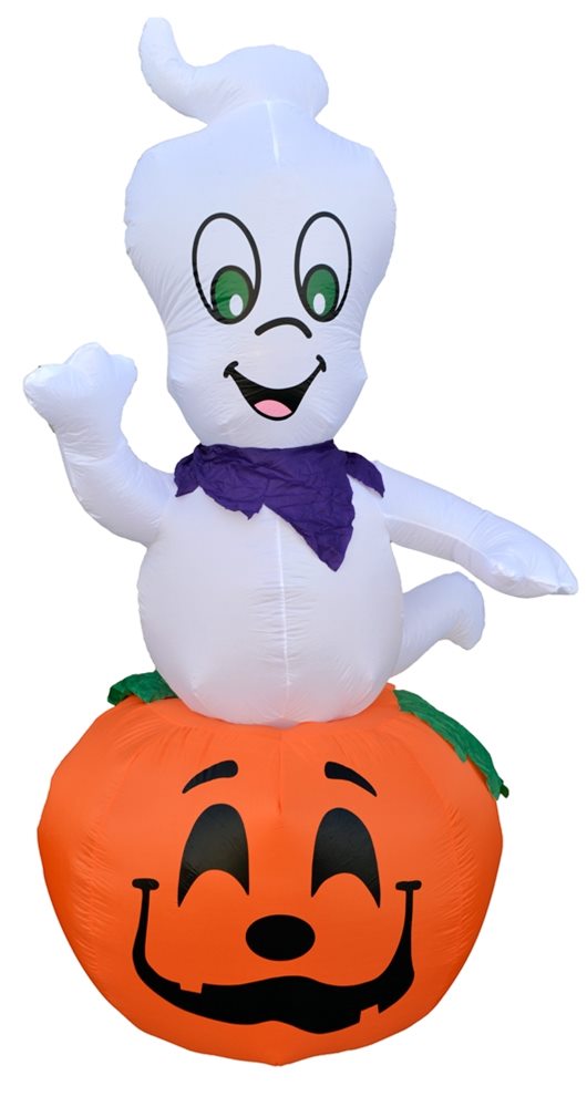 Picture of Inflatable Rotating Ghost on a Pumpkin 9ft