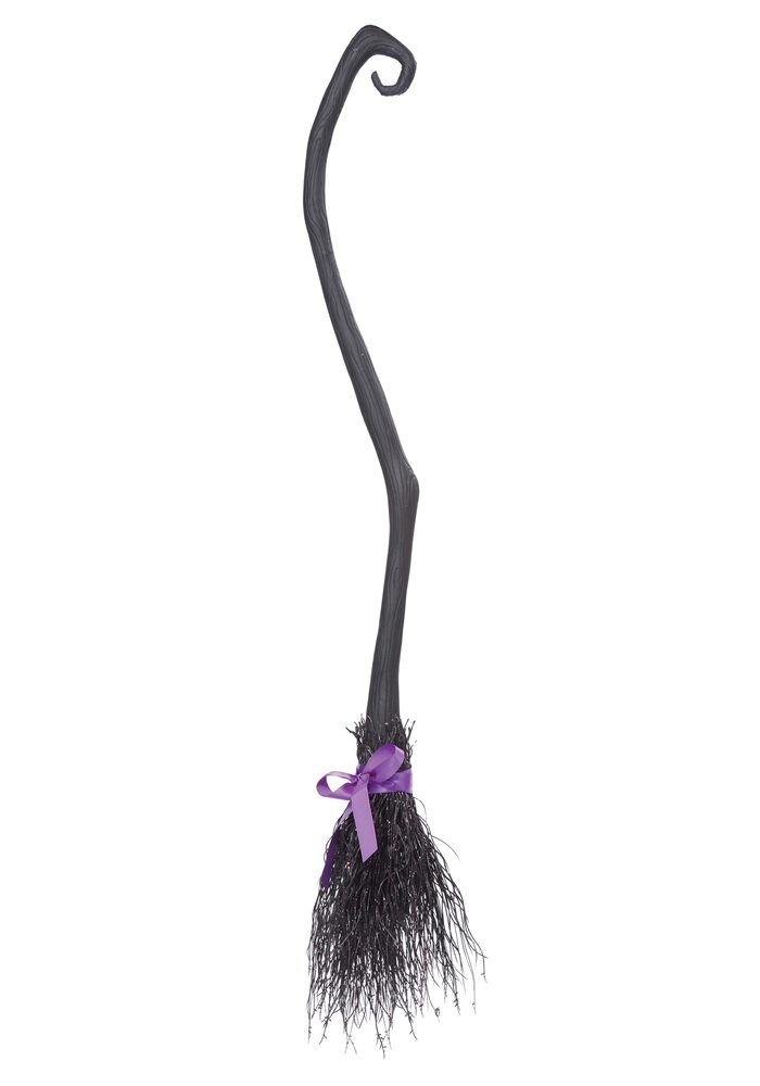 Picture of Black Witch Broom with Ribbon