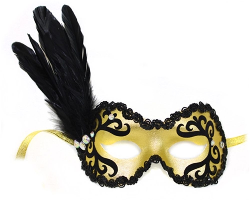 Picture of Apollonia Side Feather Velvet Mask