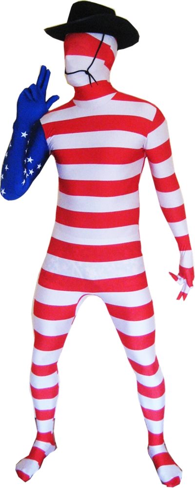 Picture of USA Flag Morphsuit Adult Unisex Costume