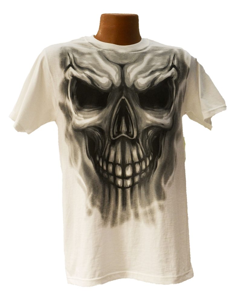 Picture of Drawn Skeleton Face Adult T-Shirt 