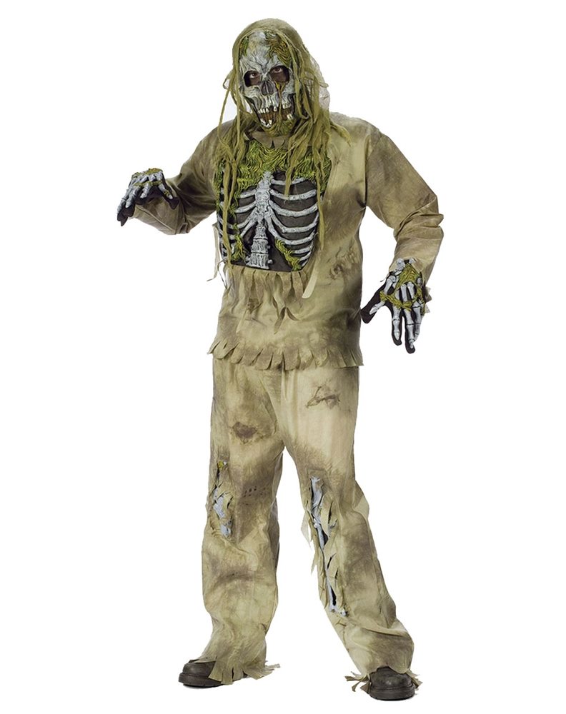 Picture of Skeleton Zombie Adult Mens Plus Size Costume