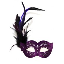 Picture of Leather Mask with Feathers (More Colors)