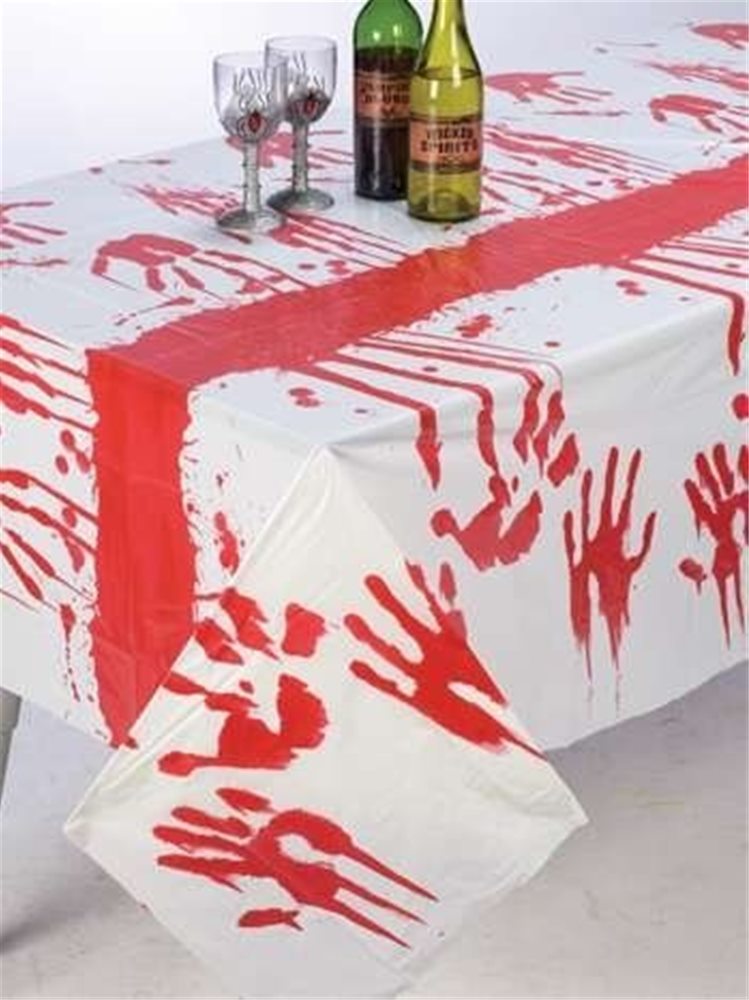 Picture of Bloody Handprints Tablecloth