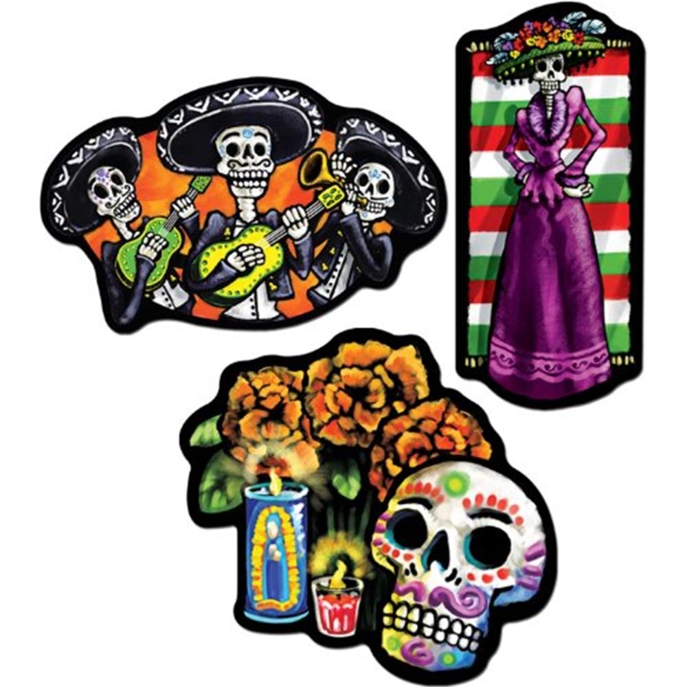 Picture of Day of the Dead Cutouts 3ct