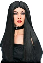 Picture of Long Black Witch Adult Wig