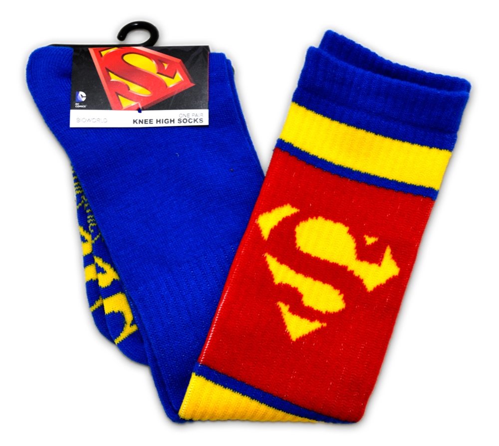 Picture of Superman Red & Blue Knee High Socks