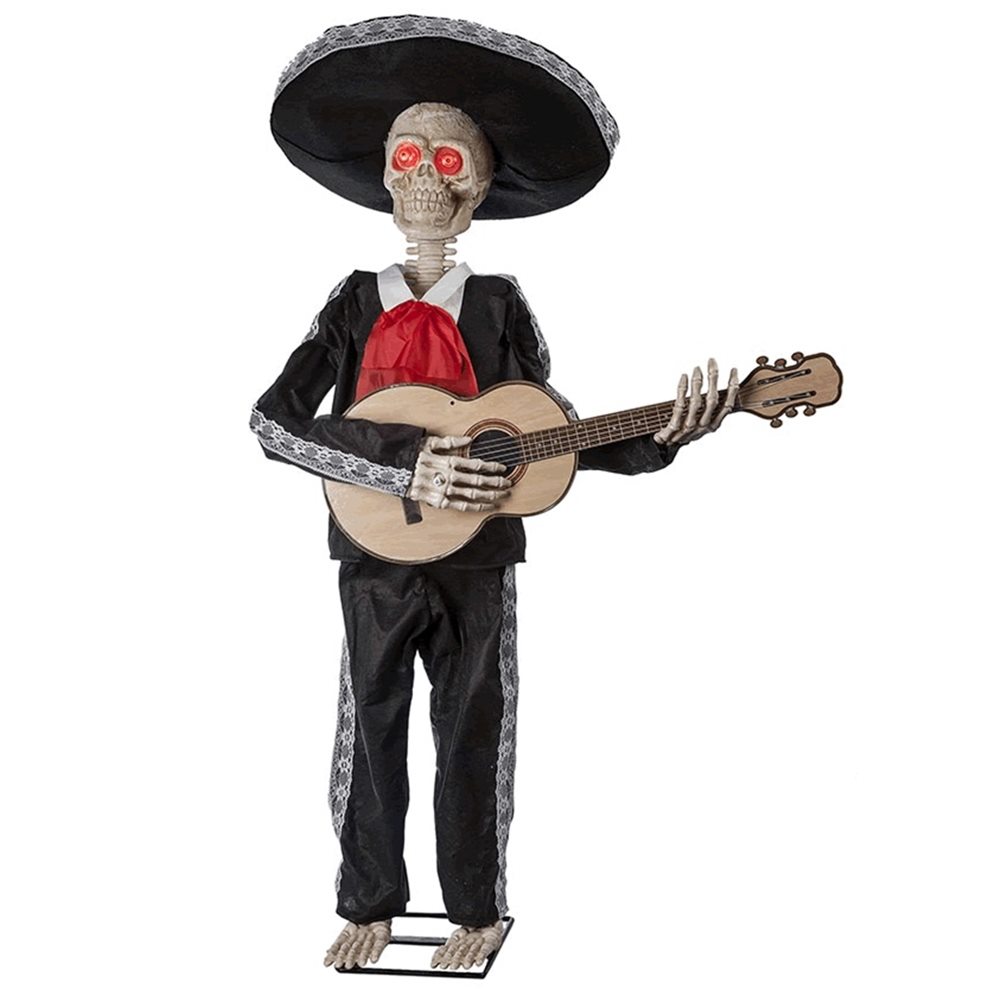 Picture of Mariachi Skeleton Playing Guitar Animated Prop