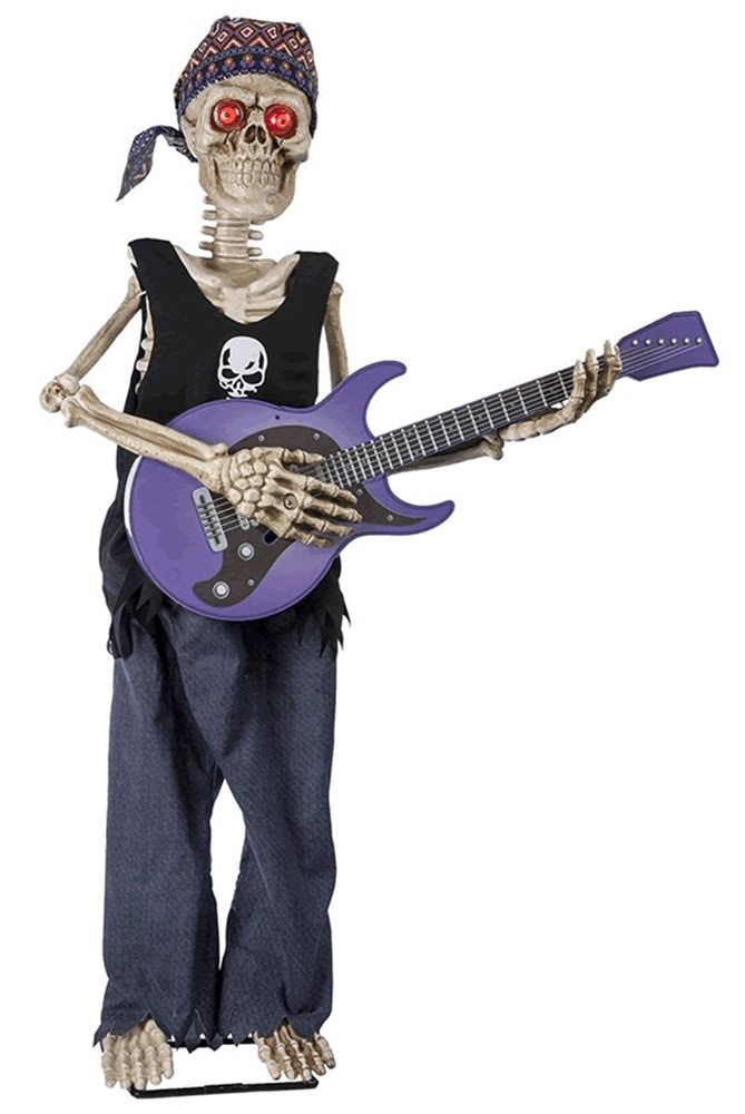 Picture of Rockstar Skeleton Playing Guitar Animated Prop