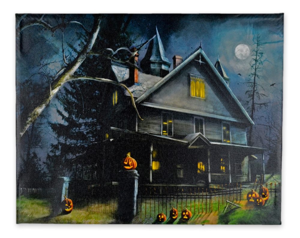 Picture of Haunted House & Fence LED Picture