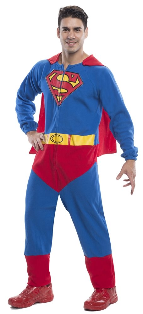 Picture of Superman Adult Mens Onesie with Cape