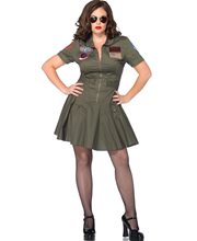 Picture of Top Gun Flight Dress Adult Womens Plus Size Costume