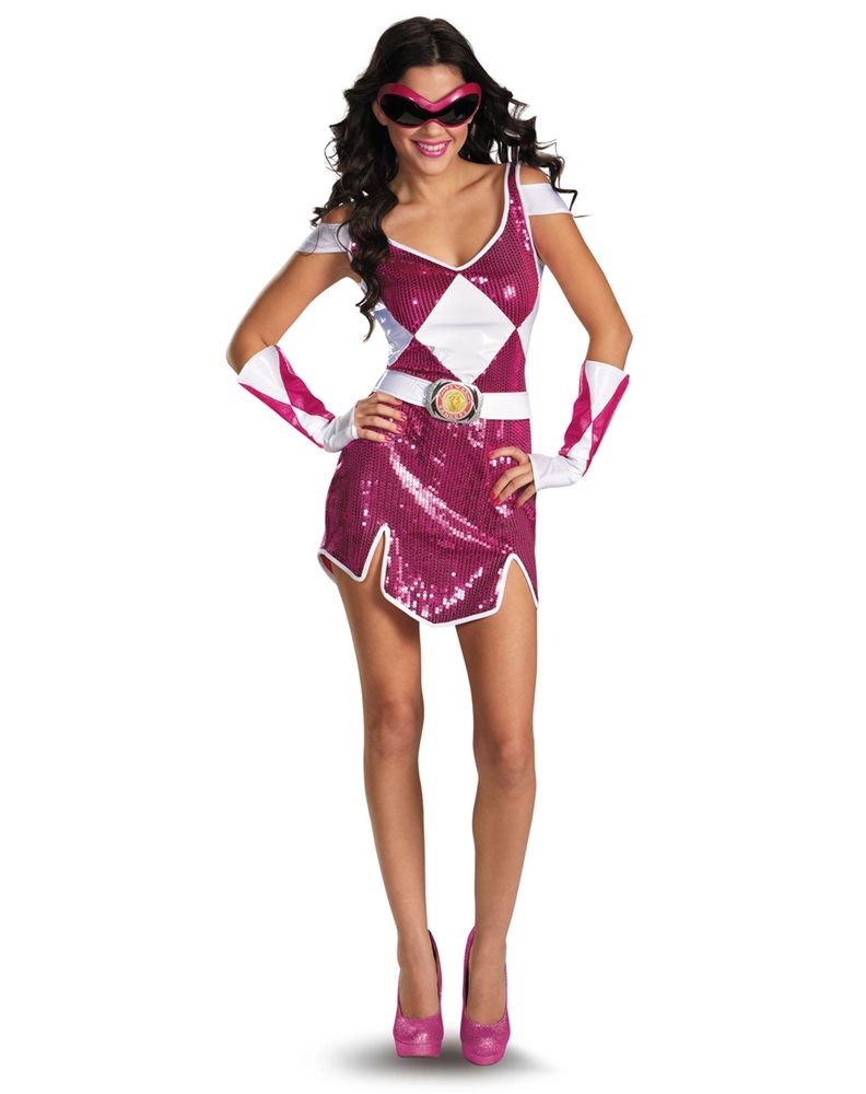Picture of Pink Power Ranger Glam Adult Womens Costume