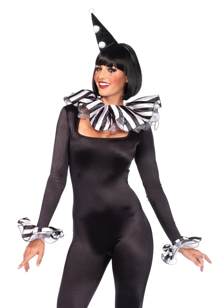 Picture of Black & White Striped Harlequin Costume Kit