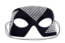 Picture of Silver & Black Edge Masquerade Mask