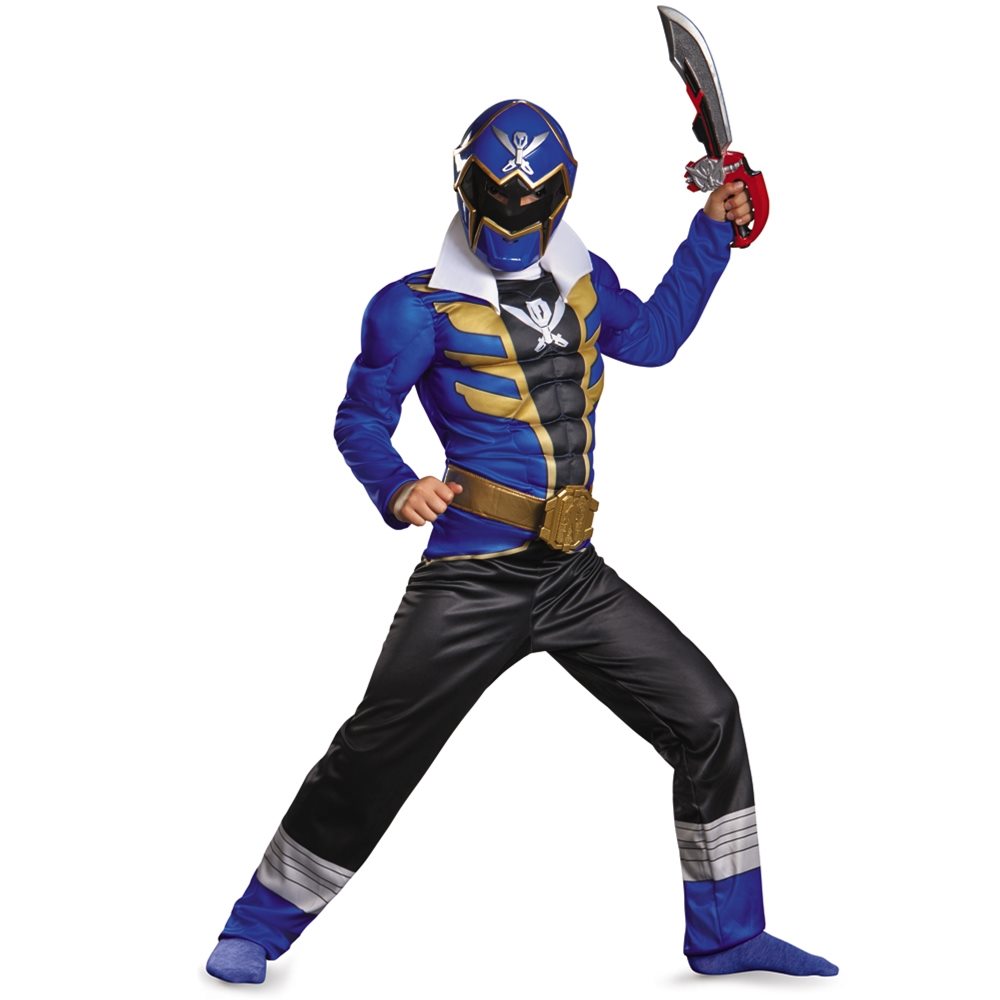Picture of Power Rangers Super Megaforce Blue Ranger Muscle Child Costume