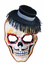 Picture of Day of the Dead Skull with Hat Mask