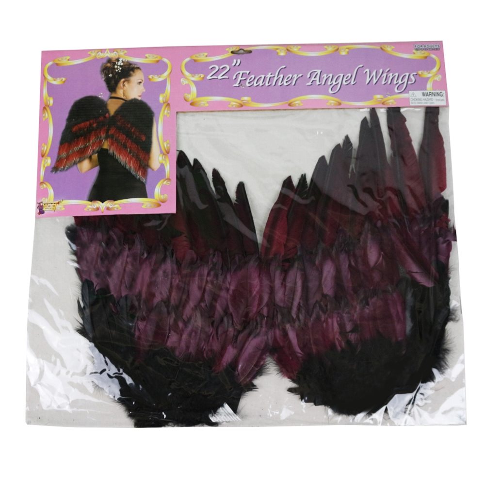 Picture of Black & Burgundy Gothic Wings 22in
