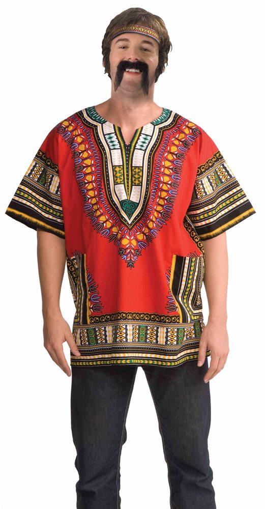 Picture of Red Dashiki Adult Mens Shirt