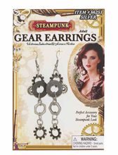 Picture of Steampunk Silver Gear Earrings