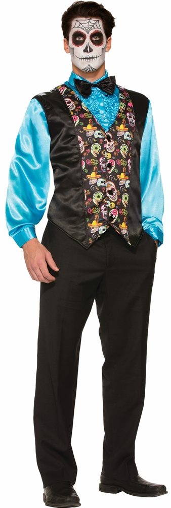 Picture of Day of the Dead Adult Mens Vest