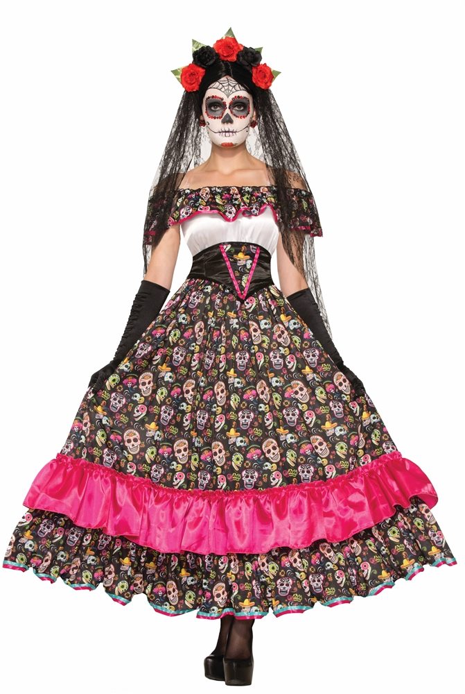 Picture of Day of the Dead Spanish Lady Adult Womens Costume