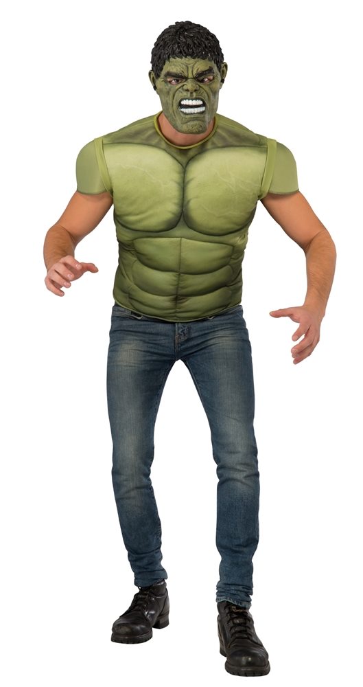 Picture of Avengers 2: Age of Ultron Hulk Adult Mens Muscle Shirt & Mask